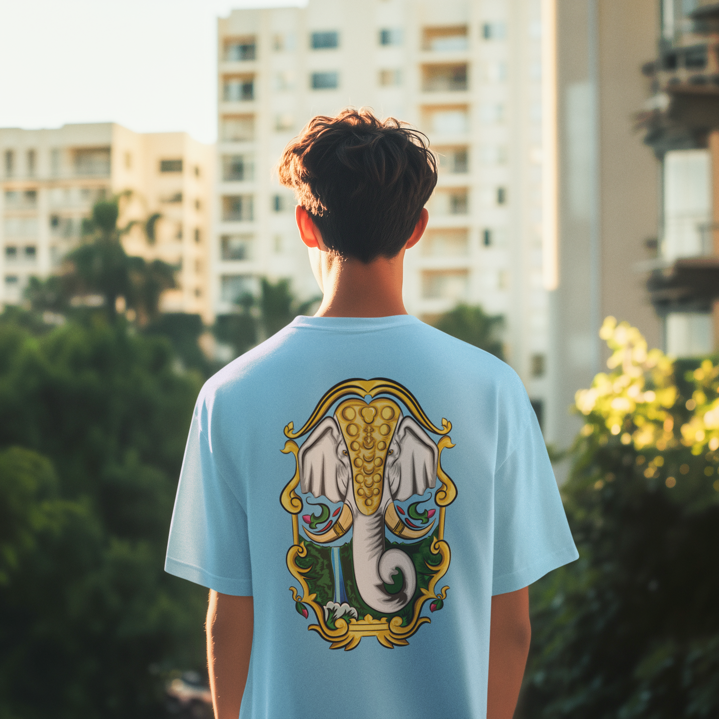 Oversized T-Shirt: Divine Elephant Truck Art