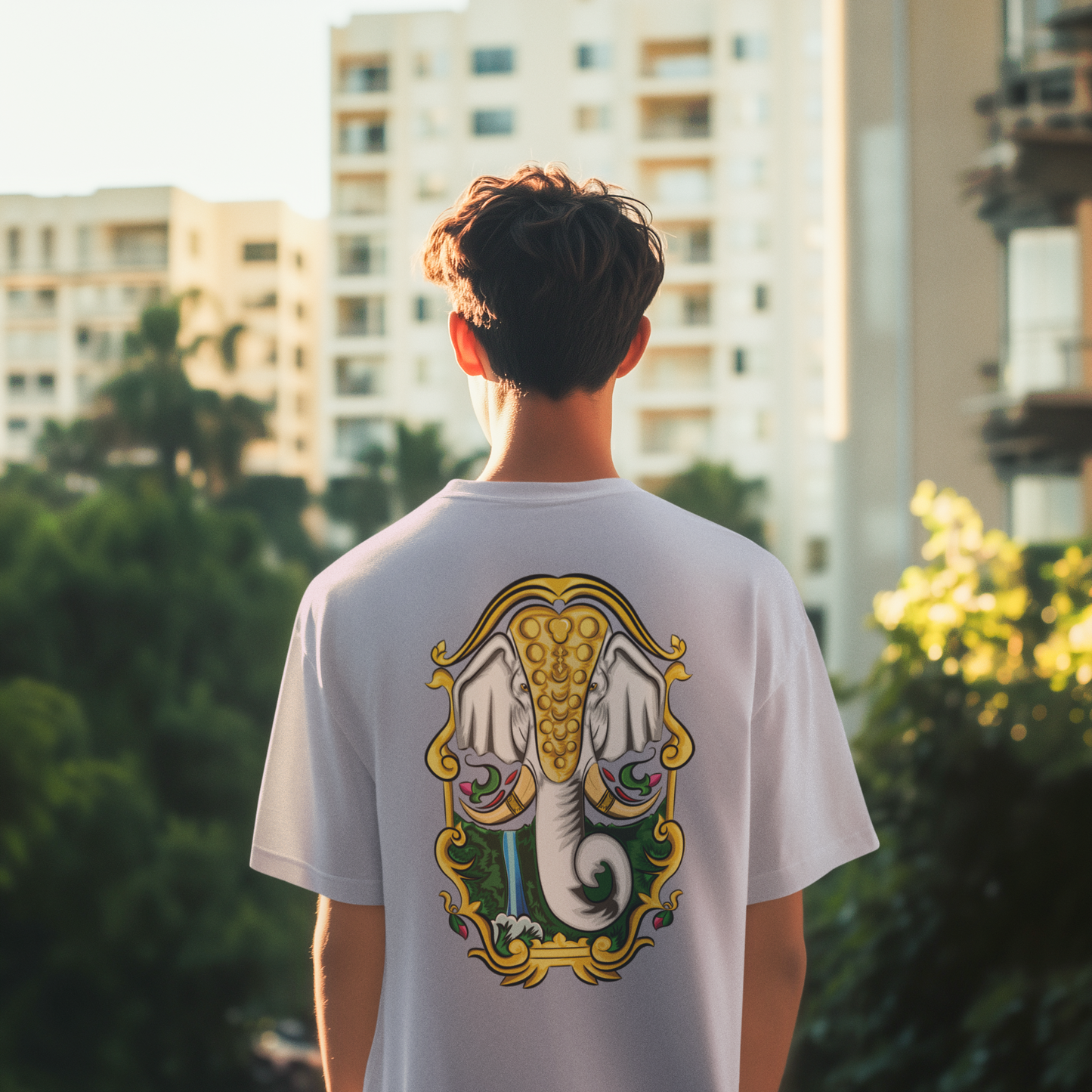 Oversized T-Shirt: Divine Elephant Truck Art