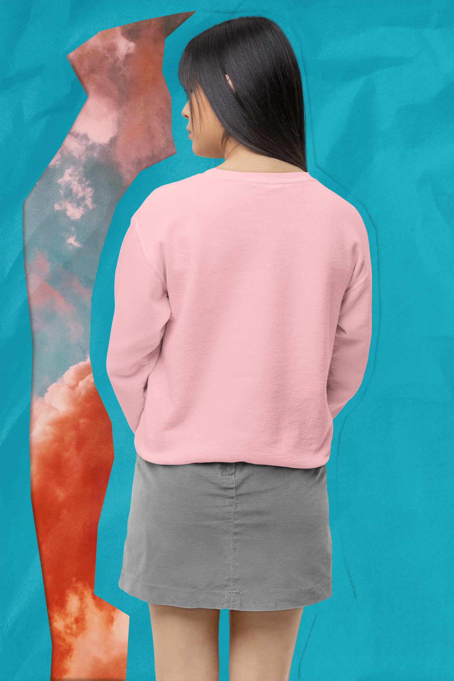Oversized Sweatshirt: Light Baby Pink