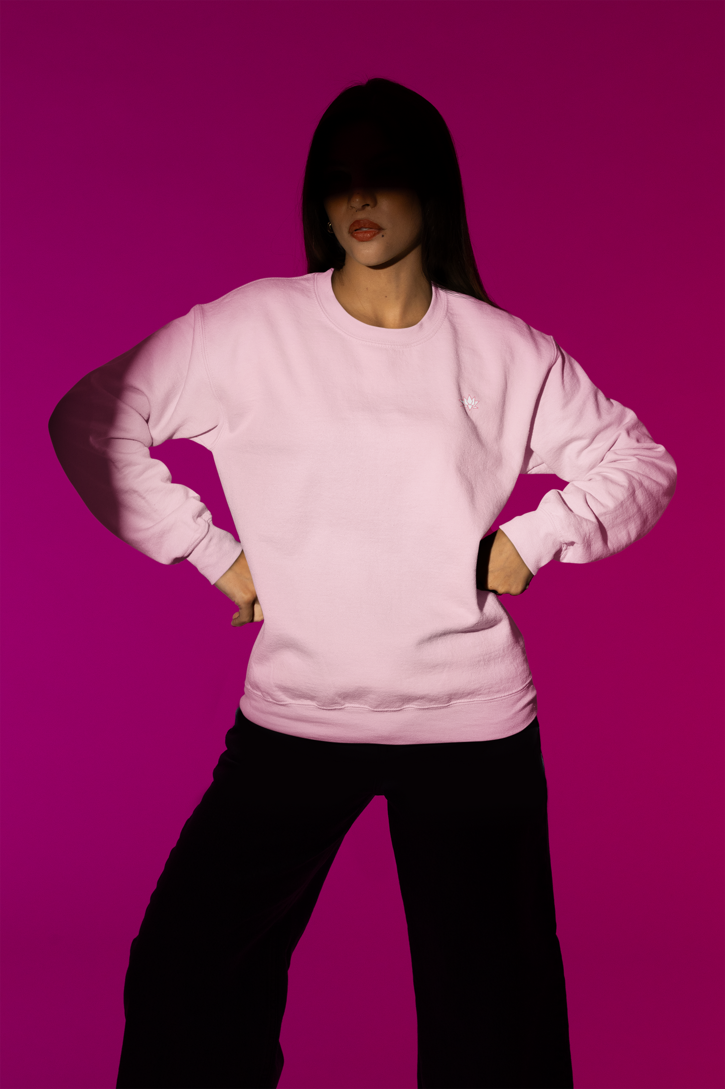 Oversized Sweatshirt: Light Baby Pink