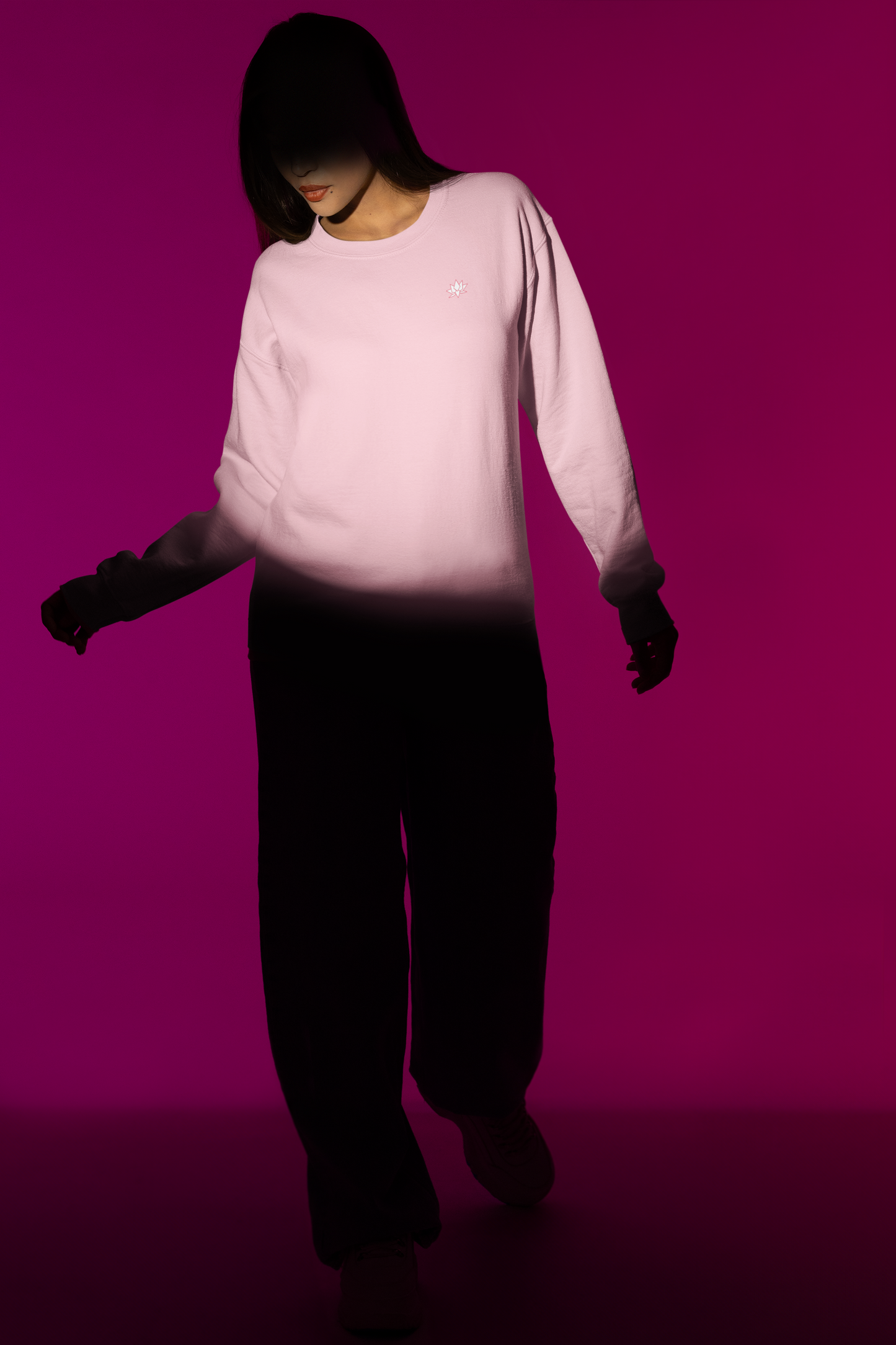 Oversized Sweatshirt: Light Baby Pink