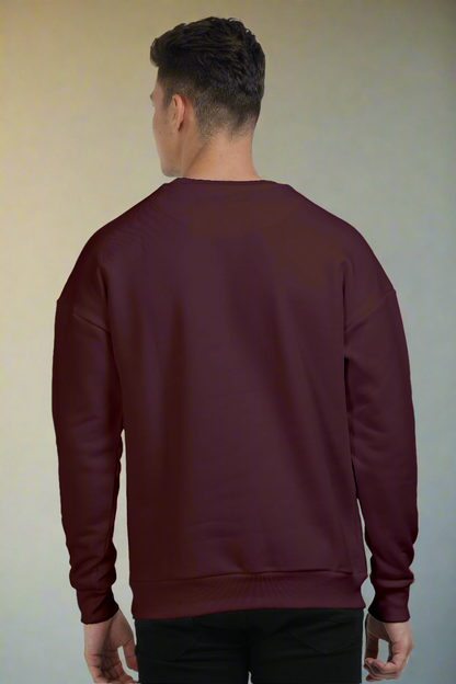 Oversized  Sweatshirt: Maroon