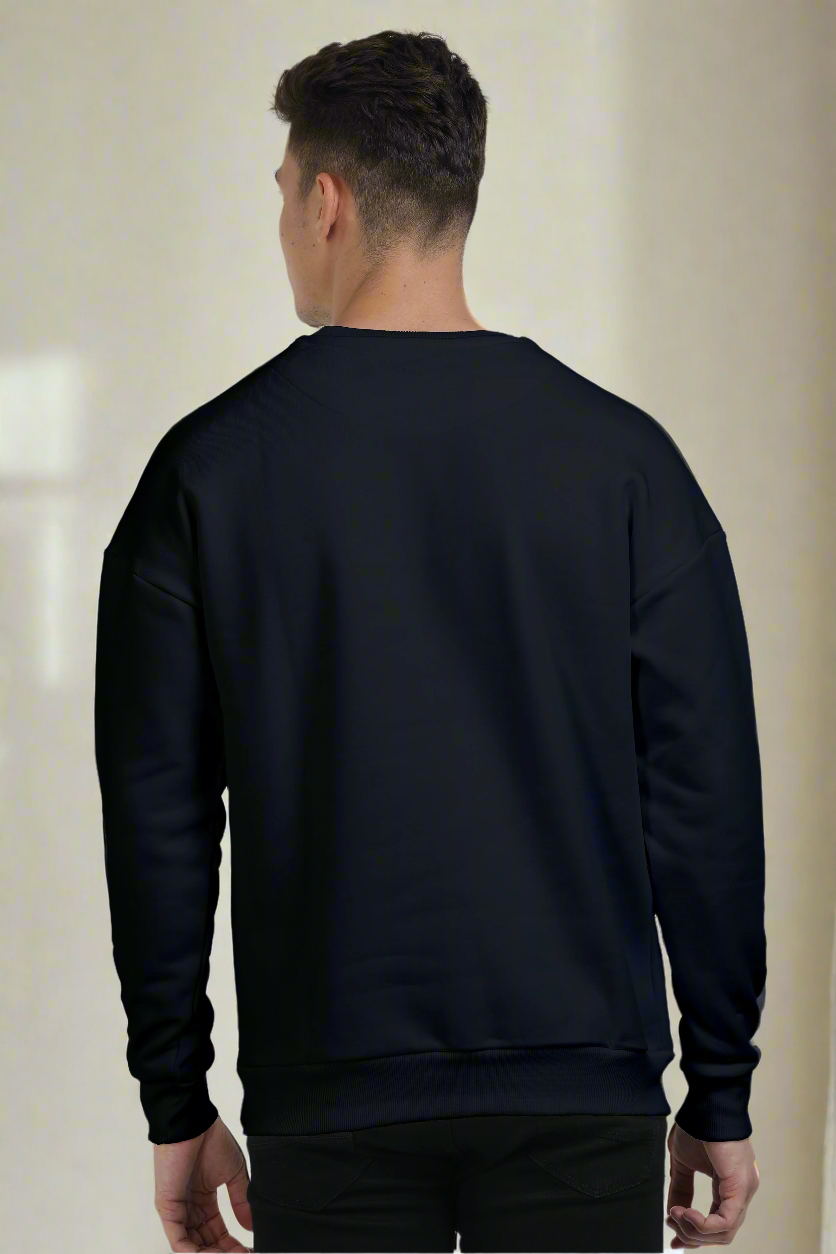 Oversized Sweatshirt: Solid Black