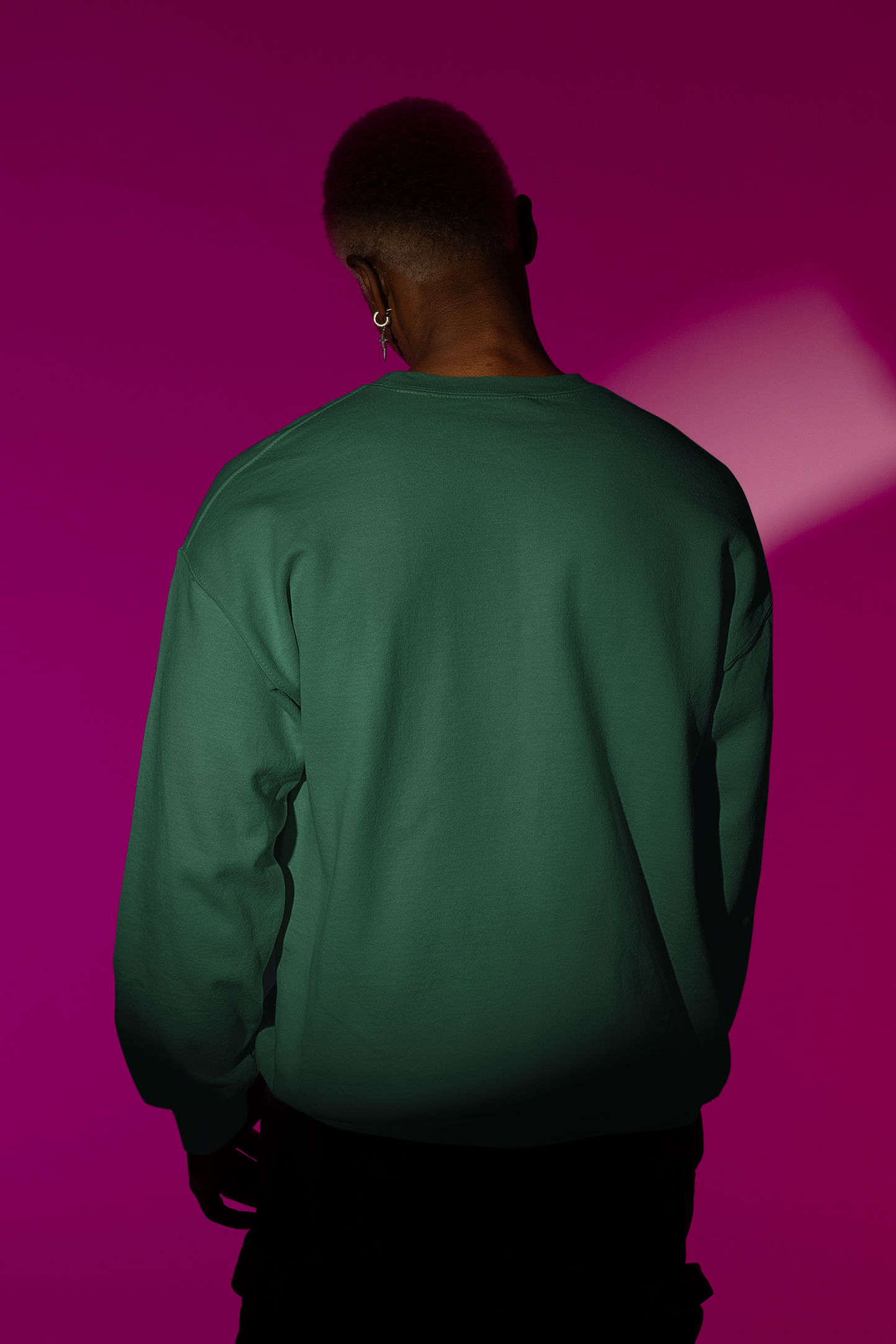 Oversized Sweatshirt: Forest Green