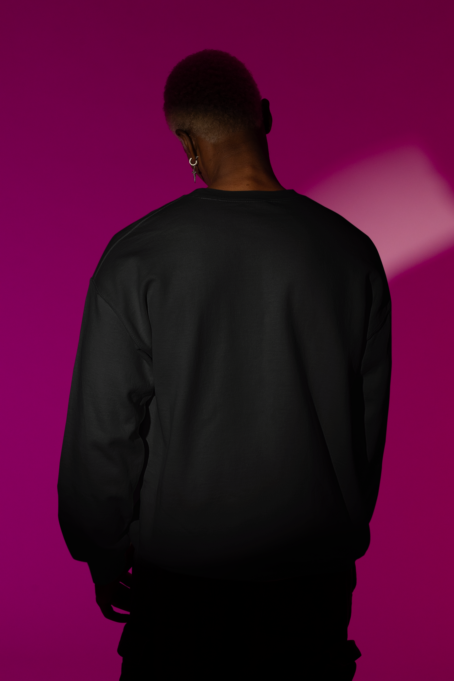 Oversized Sweatshirt: Solid Black
