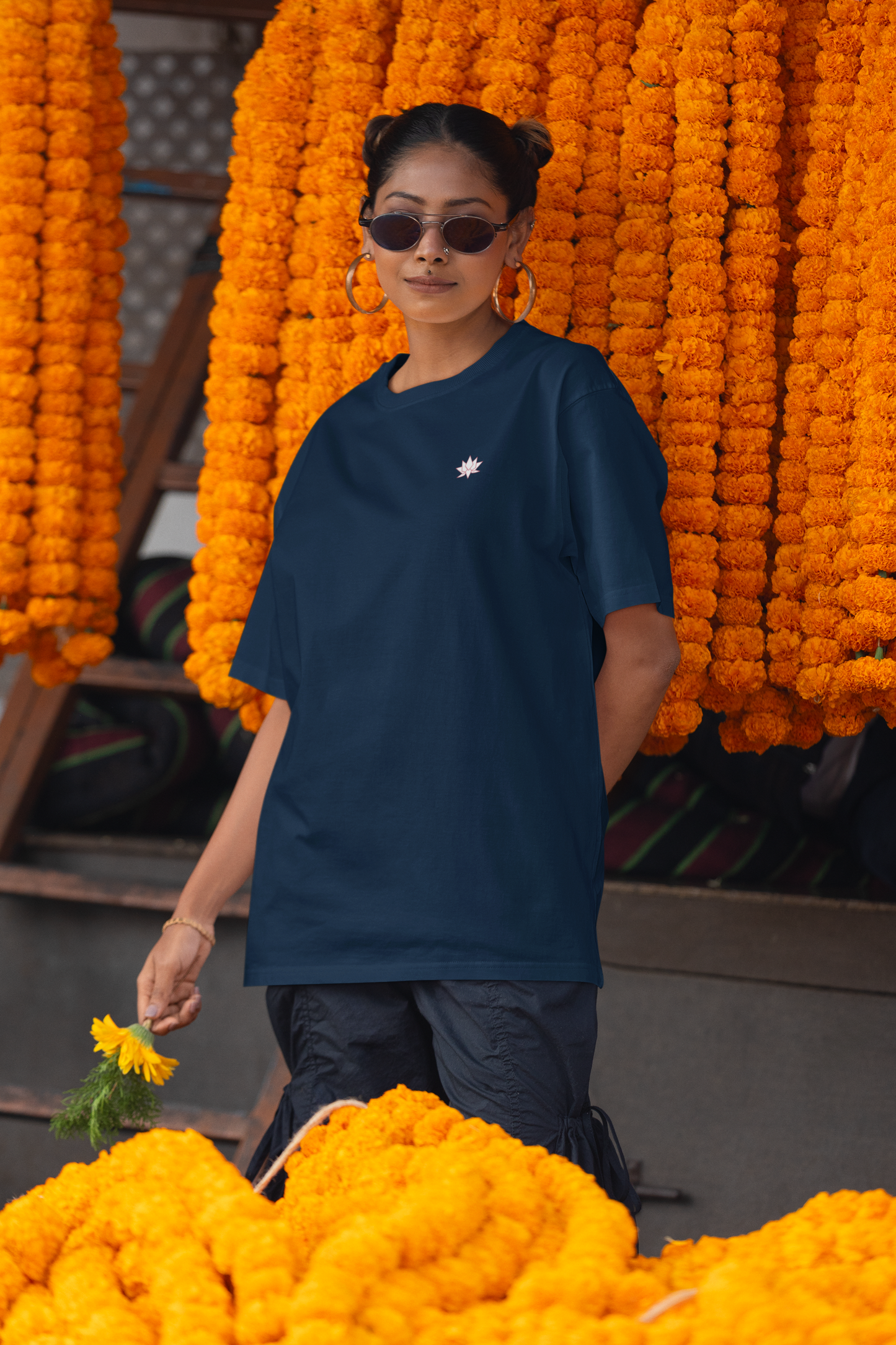 Oversized T-Shirt Solids: Navy Blue