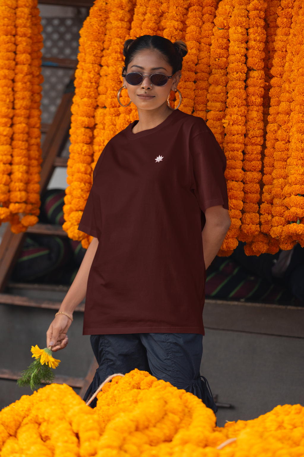 Oversized T-Shirt Solids: Maroon