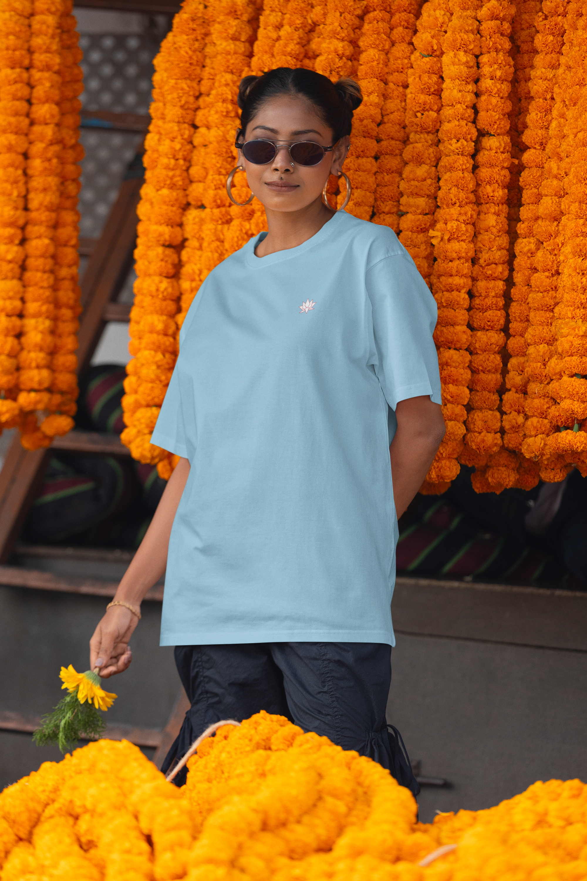 Oversized T-Shirt Solids: Baby Blue