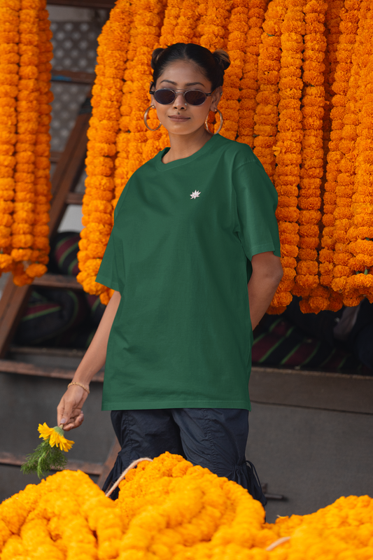 Oversized T-Shirt Solids: Bottle Green