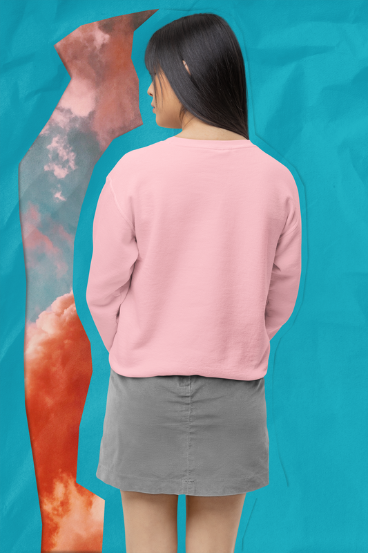 Oversized Sweatshirt: Light Baby Pink