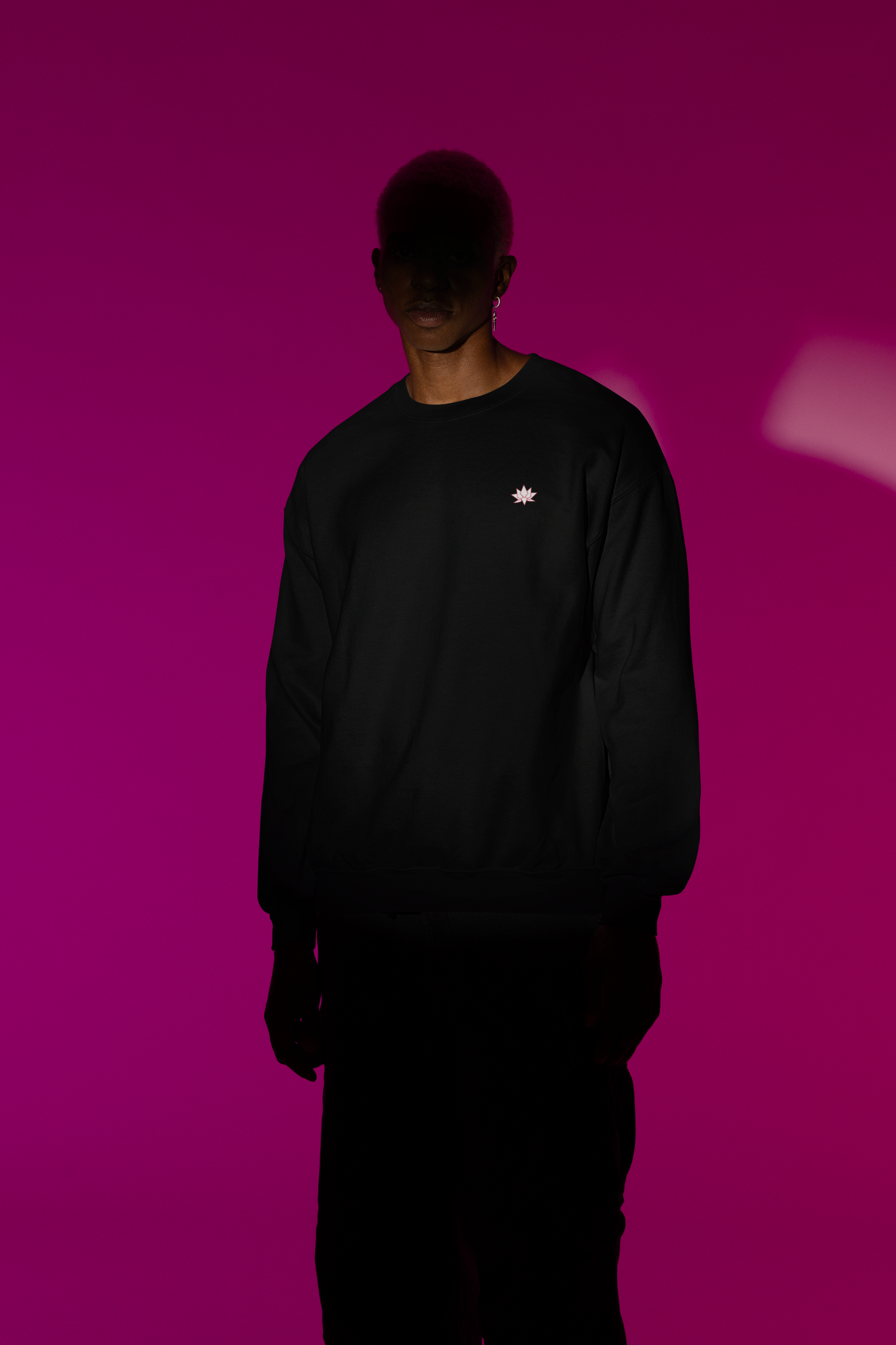 Oversized Sweatshirt: Solid Black