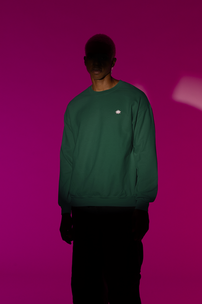 Oversized Sweatshirt: Forest Green