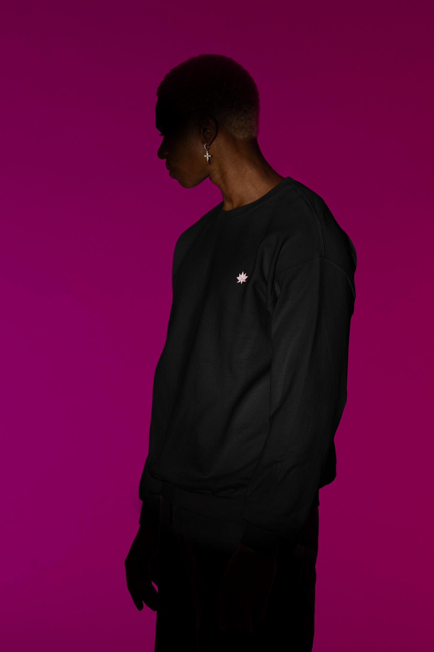 Oversized Sweatshirt: Solid Black