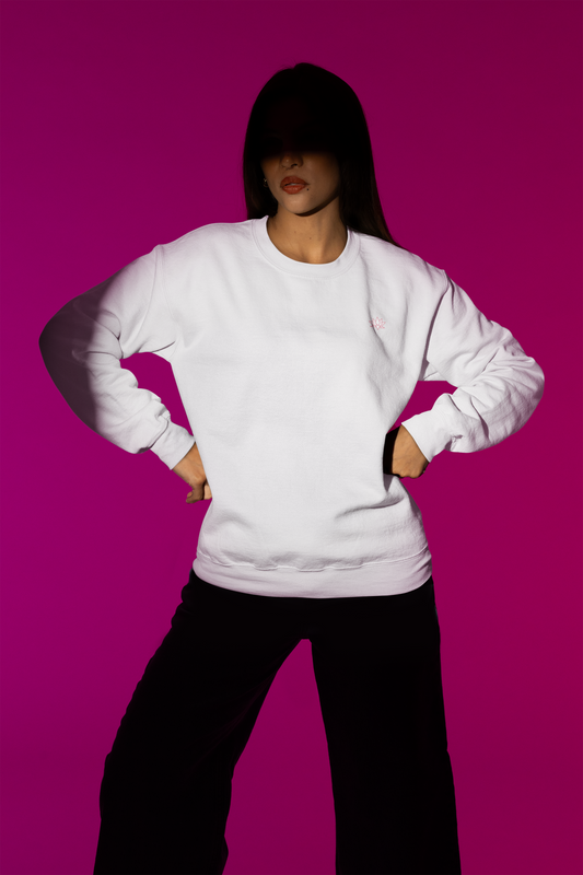 Oversized  Sweatshirt: Solid White
