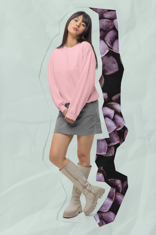 Oversized Sweatshirt: Light Baby Pink