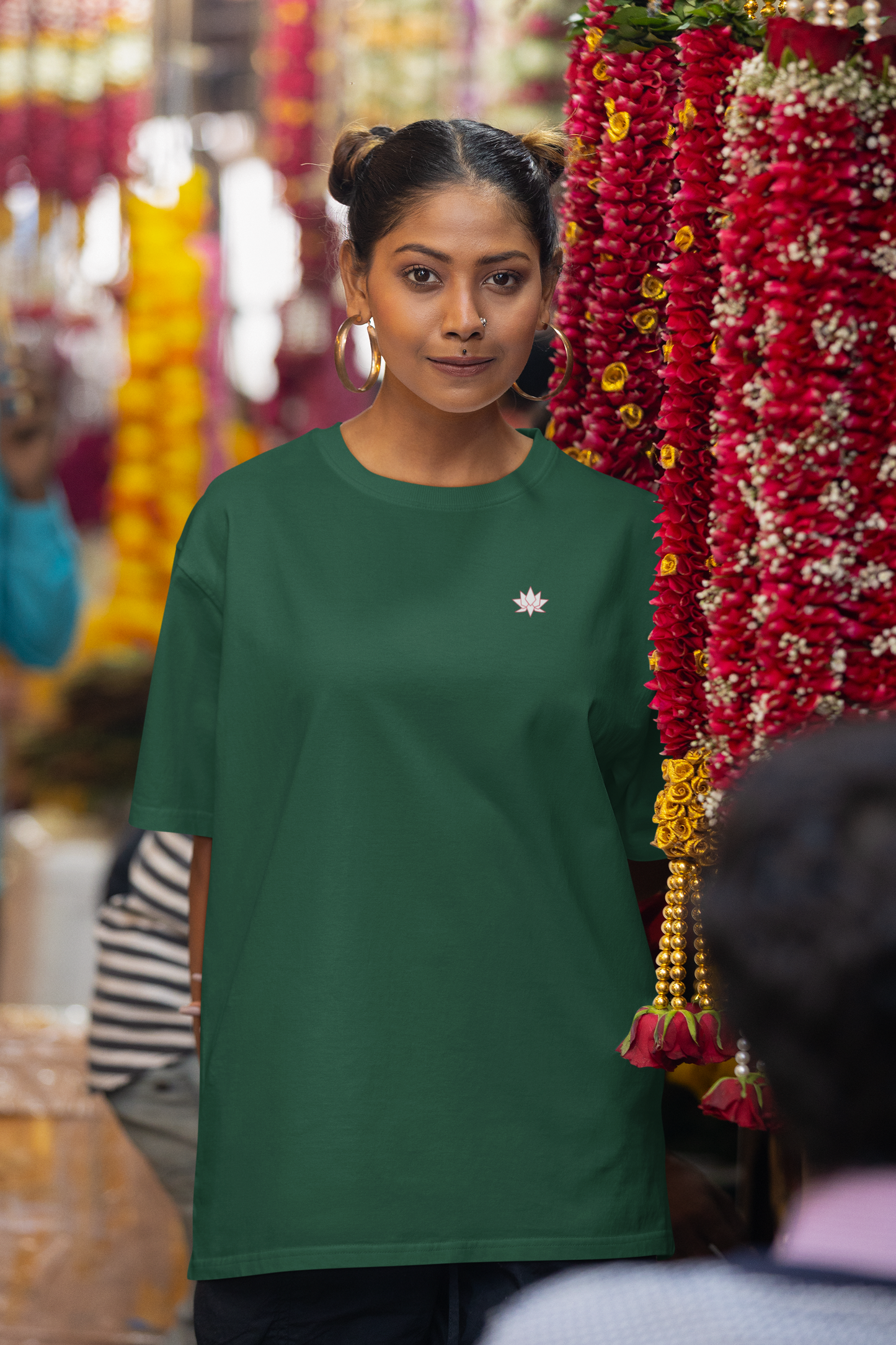 Oversized T-Shirt Solids: Bottle Green