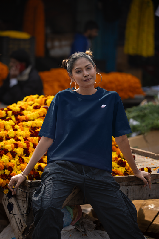 Oversized T-Shirt Solids: Navy Blue