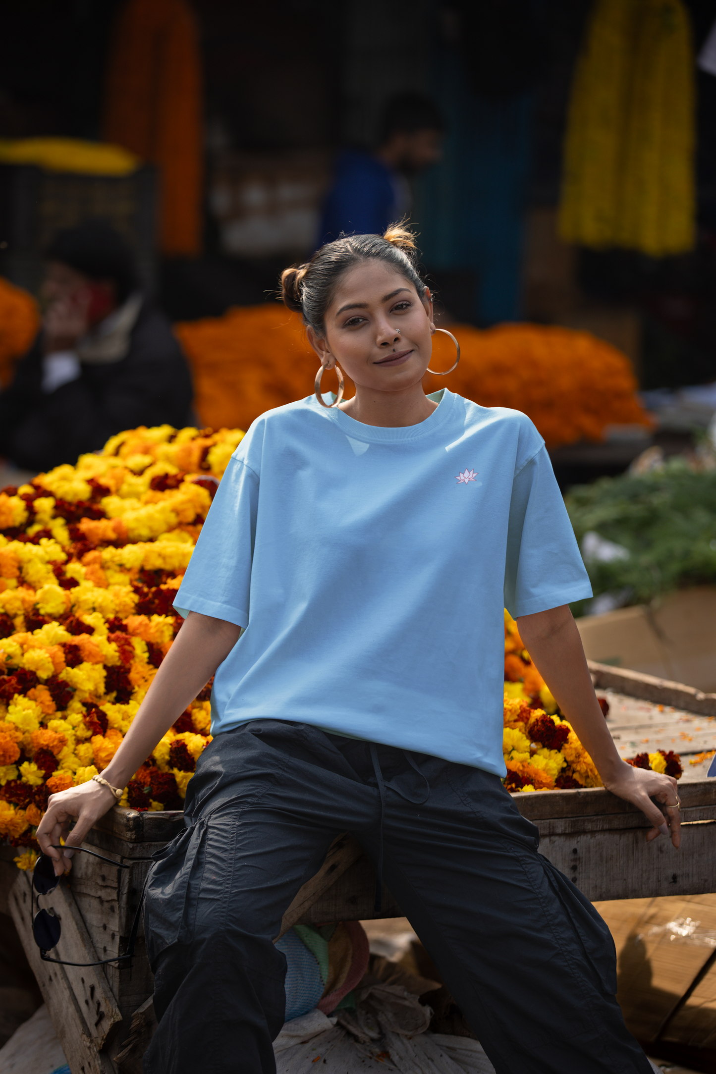 Oversized T-Shirt Solids: Baby Blue