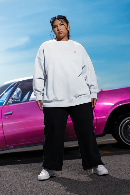Oversized  Sweatshirt: Solid White