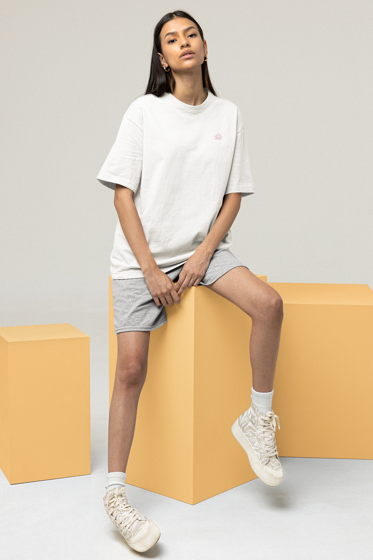 Oversized T-Shirt Solids: White