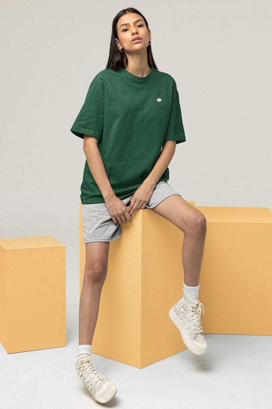 Oversized T-Shirt Solids: Bottle Green