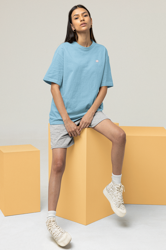Oversized T-Shirt Solids: Baby Blue