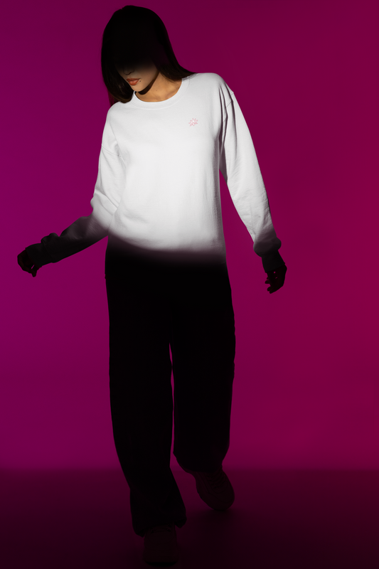 Oversized  Sweatshirt: Solid White