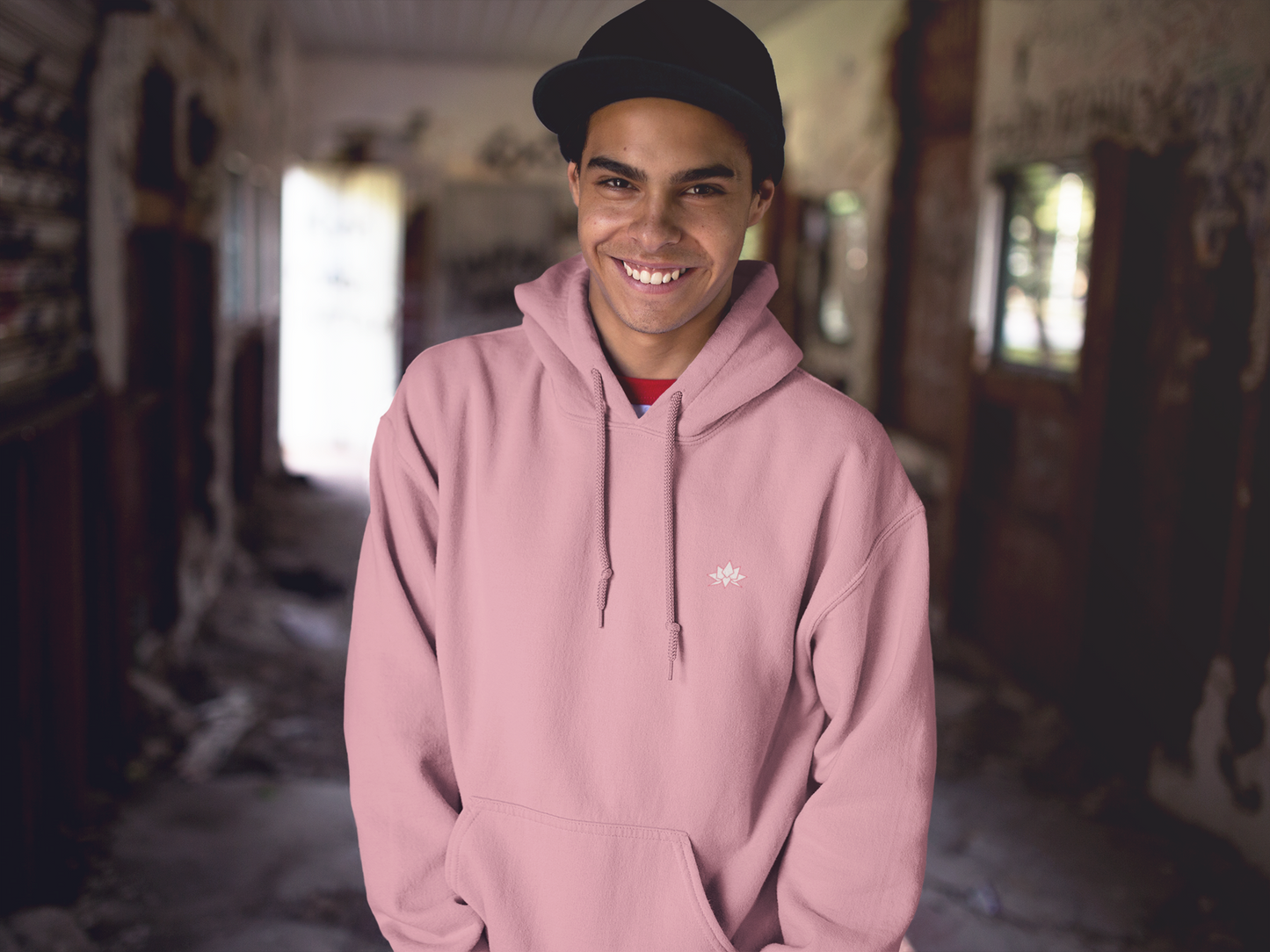 Oversized Hoodie: Light Baby Pink